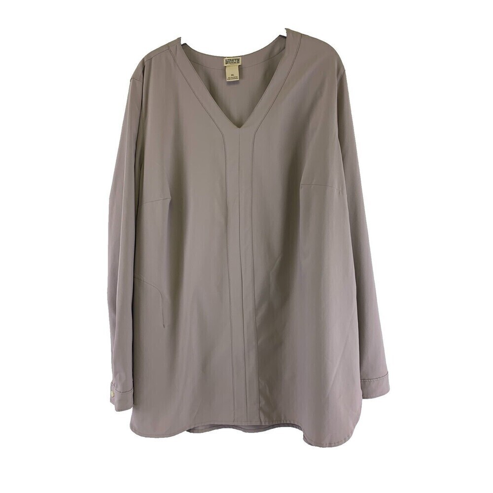 Duluth Trading Nonstop Woven Tunic Mauve Pullover Long Sleeves 13603 Womens XL